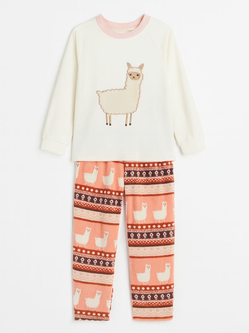 Pijama infantil mangas largas en tejido polar